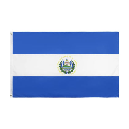 ANJOR El Salvador flag 3x5 ft with brass grommets for durable outdoor display