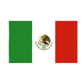 ANJOR Mexico flag 3x5 with brass grommets for durable outdoor display
