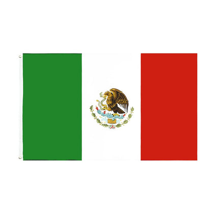 ANJOR Mexico flag 3x5 with brass grommets for durable outdoor display