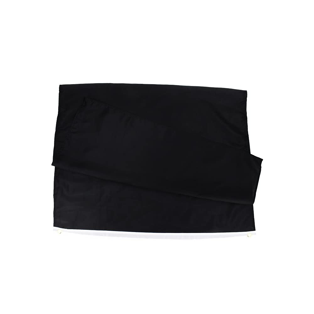 ANJOR plain black flag 3x5-foot showing vibrant color and UV resistance.