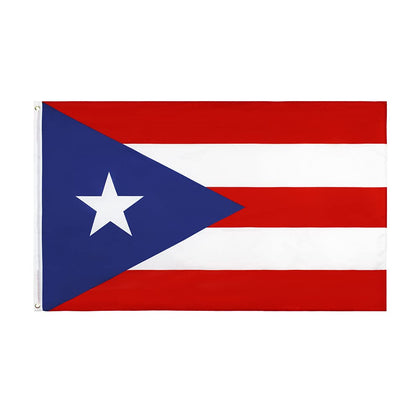 ANJOR Puerto Rico flag 3x5 ft front view on durable polyester with vivid color.