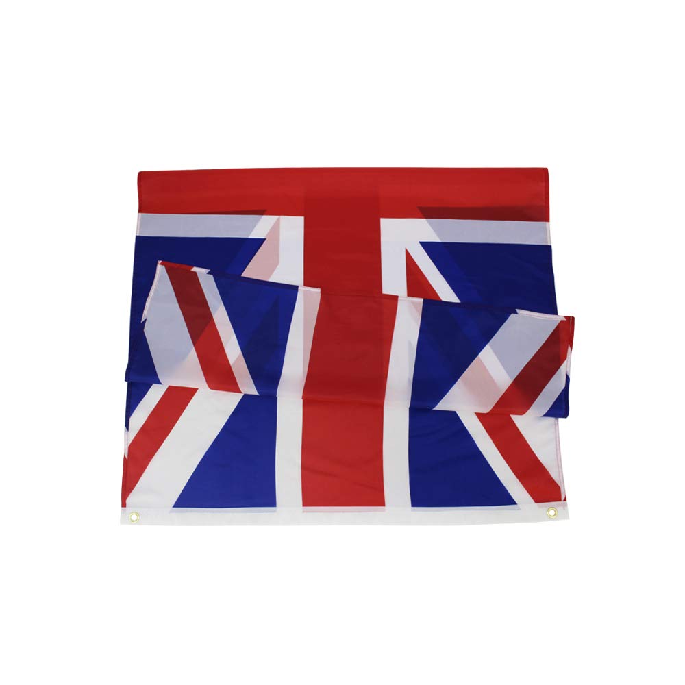 ANJOR UK flag 3x5 polyester fabric shows bright, fade-resistant color.