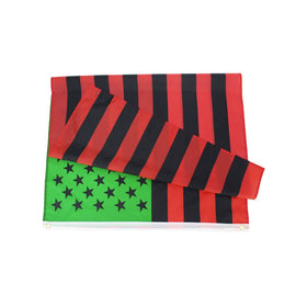 ANJOR UNIA flag close-up shows durable stitching and brass grommets