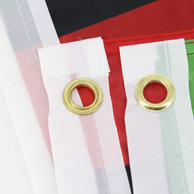 ANJOR UNIA flag double stitching and brass grommets enable secure hanging