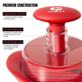 ANJUKE Burger Press removable base enables quick, thorough cleanups after grilling.