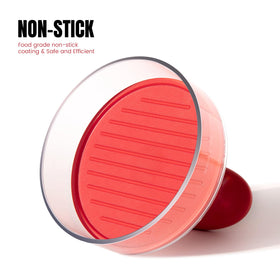 ANJUKE Burger Press T-bar handle provides steady, controlled pressing.
