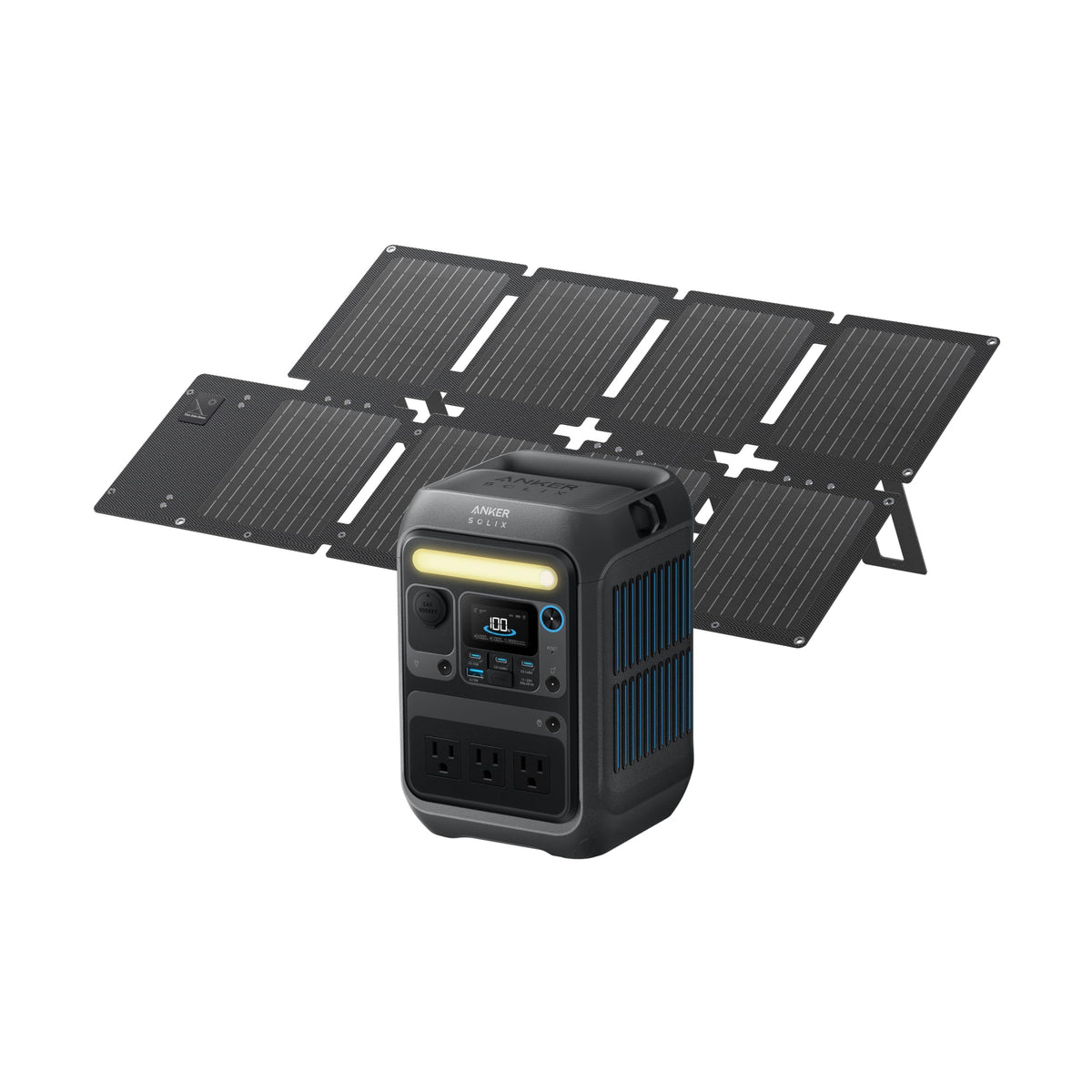 Anker SOLIX C200X power station with compact design for easy outdoor transport.