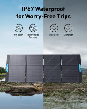 Anker SOLIX PS400 sun alignment feature maximizes energy capture anywhere.