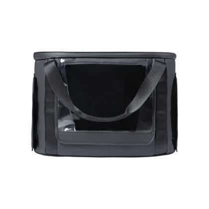 Anker SOLIX waterproof bag cover open showing outlet access.