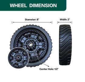 ANKIOST 8-inch wheel side view showing durable construction
