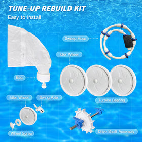 ANKIOST Polaris 280 sweep hose extends reach for edge-to-edge cleaning.