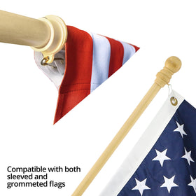 0.9-inch diameter fits most sleeved Anley flags.