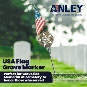 Anley 34-inch grave marker stand shown for a prominent graveside display.