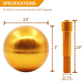 Anley 3-inch ball top adds a refined look to poles