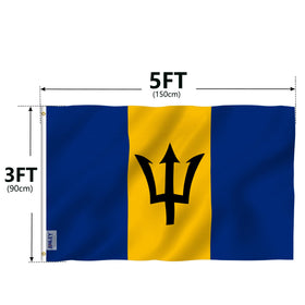 Anley Barbados flag includes package with one 3x5 flag.