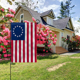 ANLEY Betsy Ross garden flag fabric detail highlighting premium texture