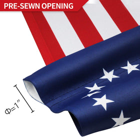 ANLEY Betsy Ross garden flag 1-inch sleeve for standard stands