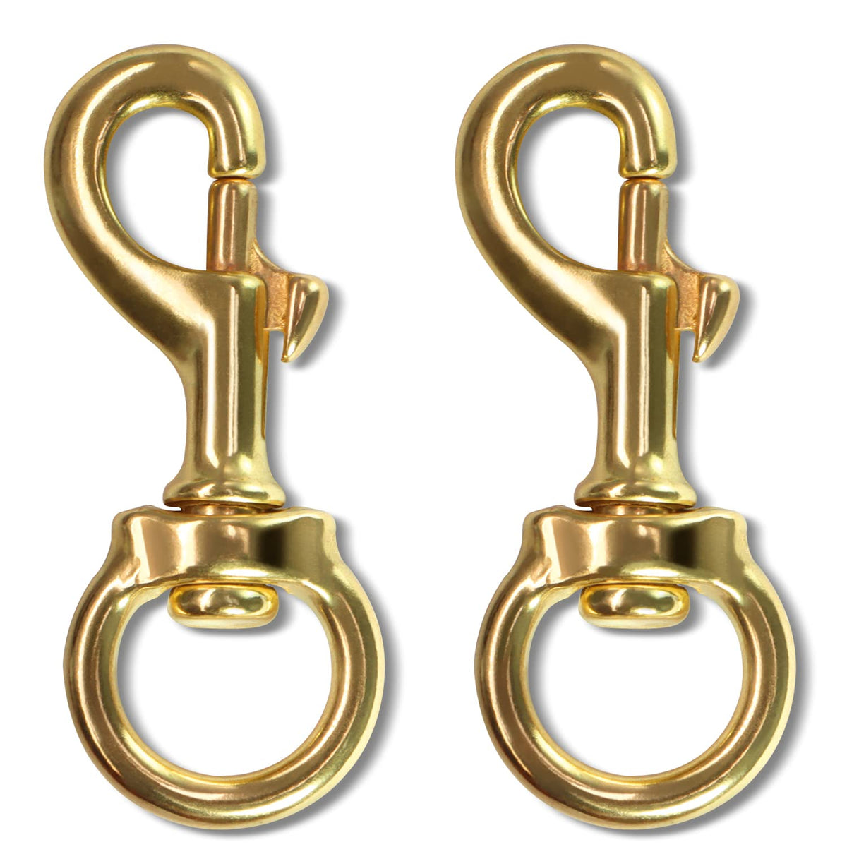 Anley brass swivel snap hook pair for durable flag attachment