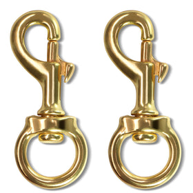 Anley brass swivel snap hook pair for durable flag attachment