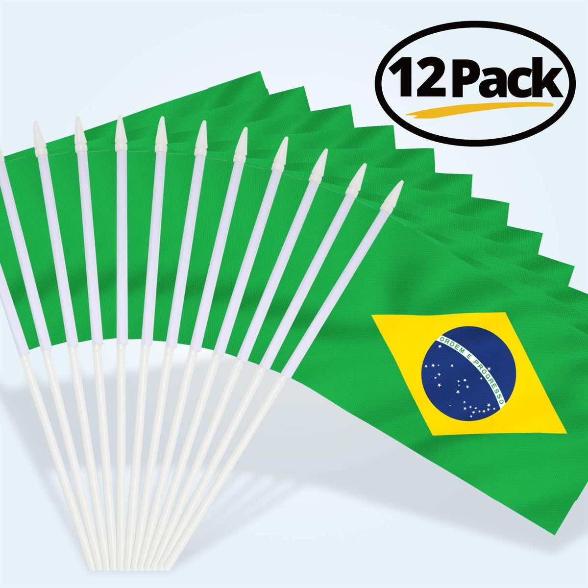 Anley Brazil mini flag used in a parade for high visibility