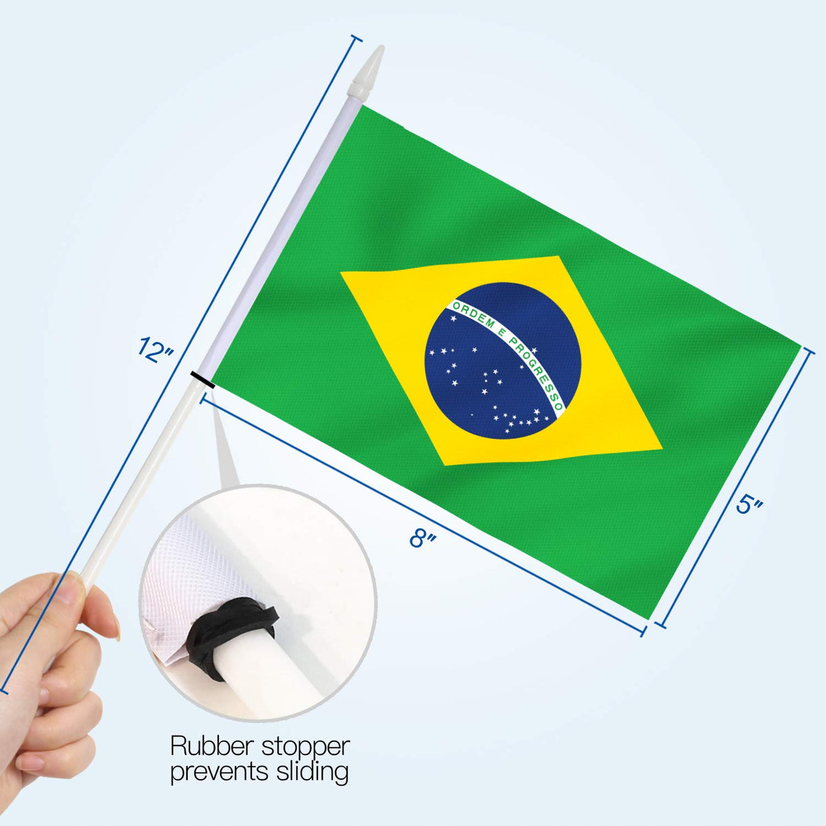 Anley Brazil mini flag made of polyester with UV fade resistance