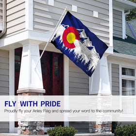 Anley Colorado flag, double-stitched edge ensures lasting durability.