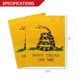 Anley Dont Tread On Me flag outdoors in breeze for vibrant yard decor.