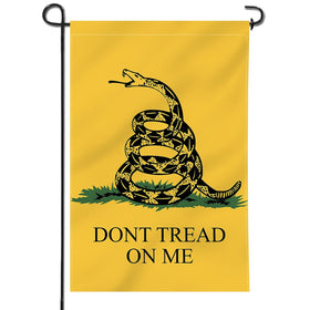 Anley Dont Tread On Me garden flag front view for bold outdoor decor.