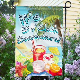 Anley double-sided garden flag close-up stitching highlights true print on both sides.