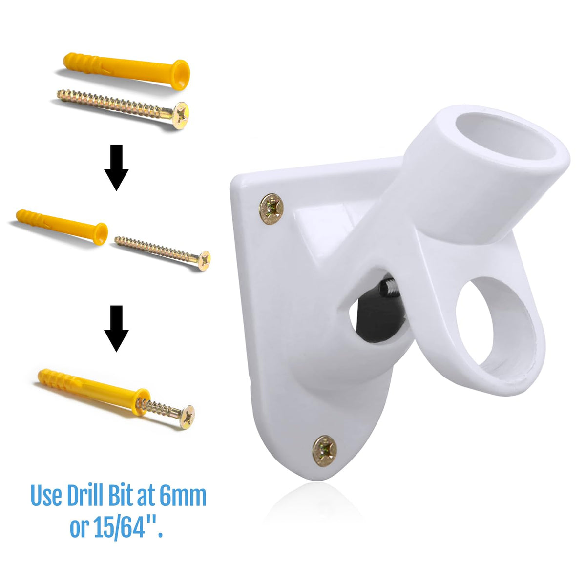 Anley dual-position mount allows horizontal or angled flag display.