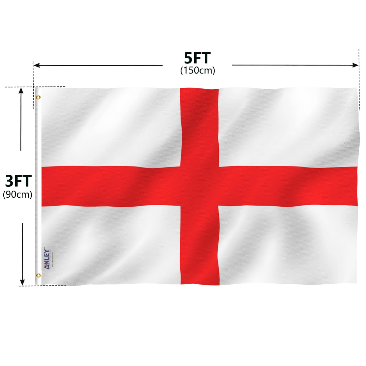 Anley England flag on a flagpole, ideal for porch or garden display.
