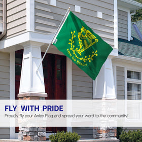 Anley Erin Go Bragh flag close-up of bright, fade-proof print