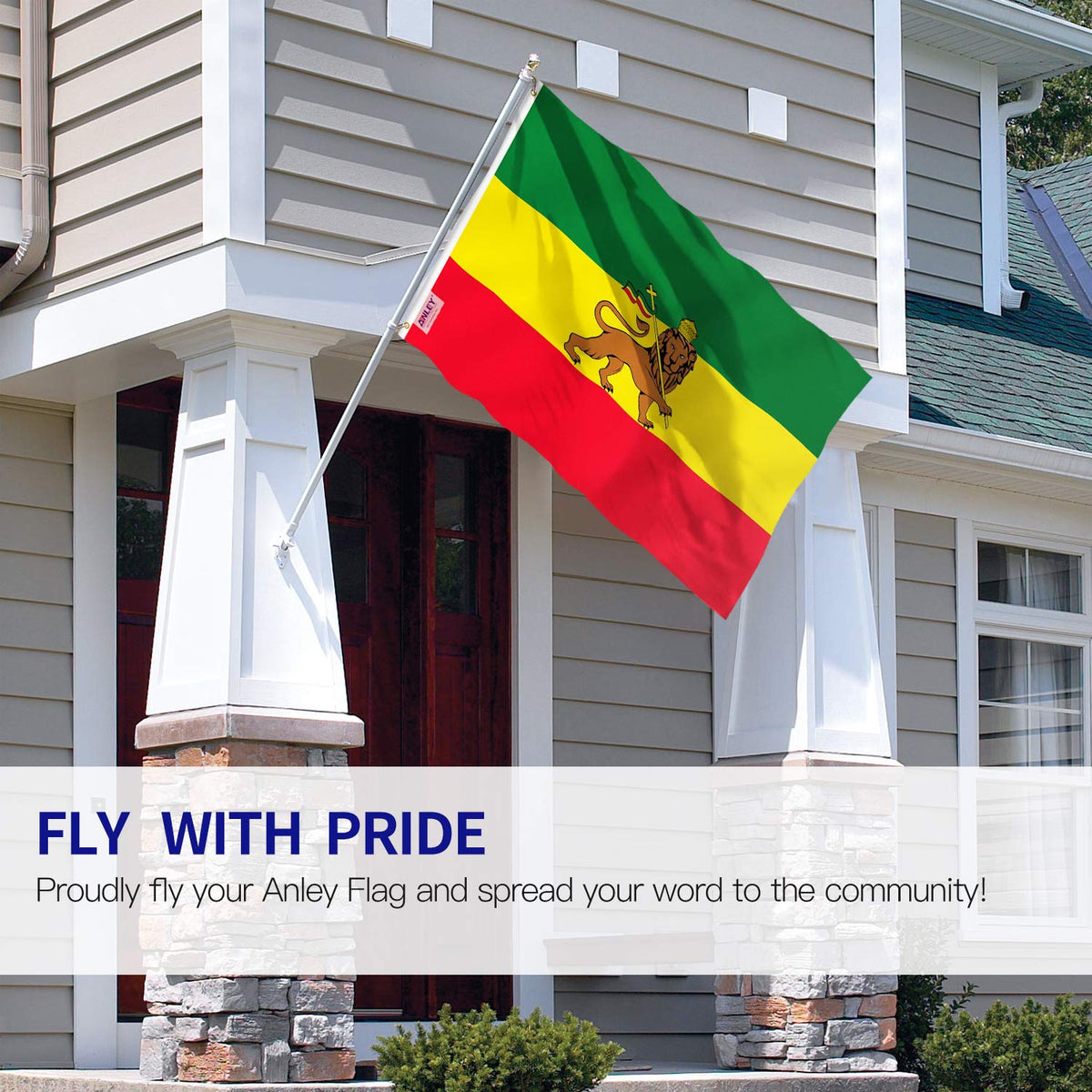Anley Ethiopia flag with brass grommets for easy hanging