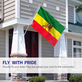 Anley Ethiopia flag with brass grommets for easy hanging