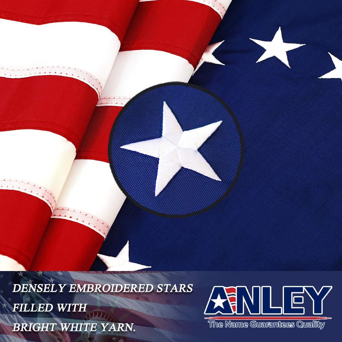 Heavyweight polyester flag ready for outdoor weather exposure.