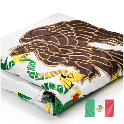 Anley EverStrong embroidered Mexico flag 3x5 ft, ideal for durable outdoor display.
