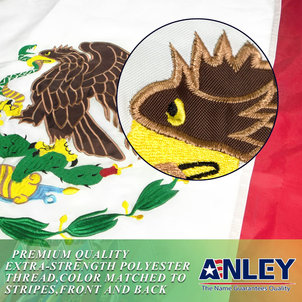 Anley EverStrong four rows lock stitching prevents tearing during windy outdoor use.