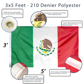 Anley EverStrong flag with heavy-duty canvas header for secure outdoor display.