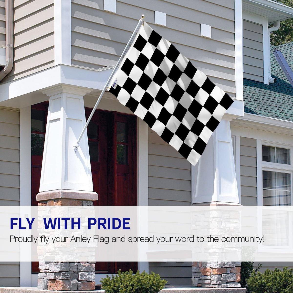 Anley fade-proof print close-up highlights durable color in sunlight.
