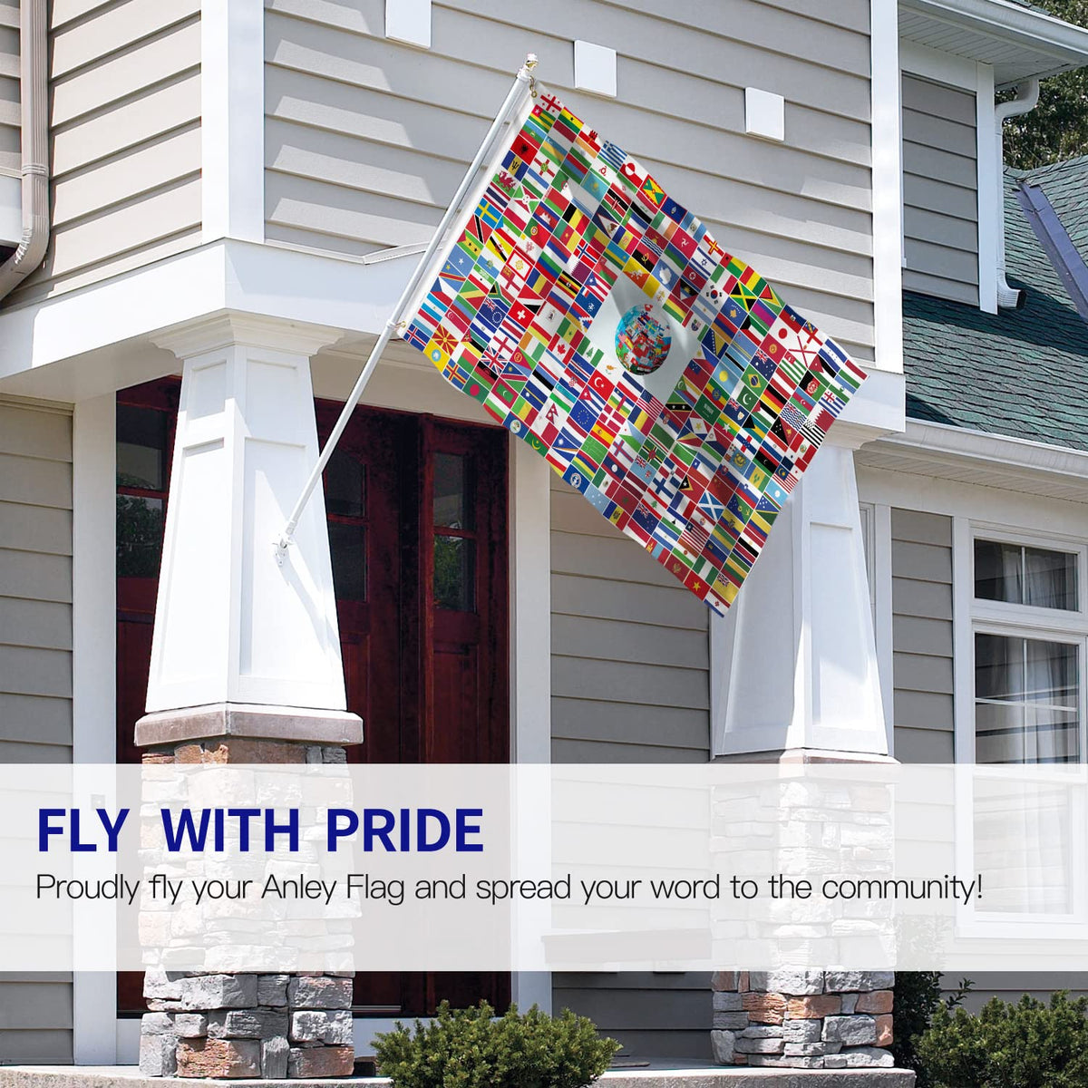Anley flag canvas header supports sturdy mounting and easy setup.