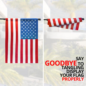ANLEY anti-wrap tube safeguards the flag sleeve from snagging.