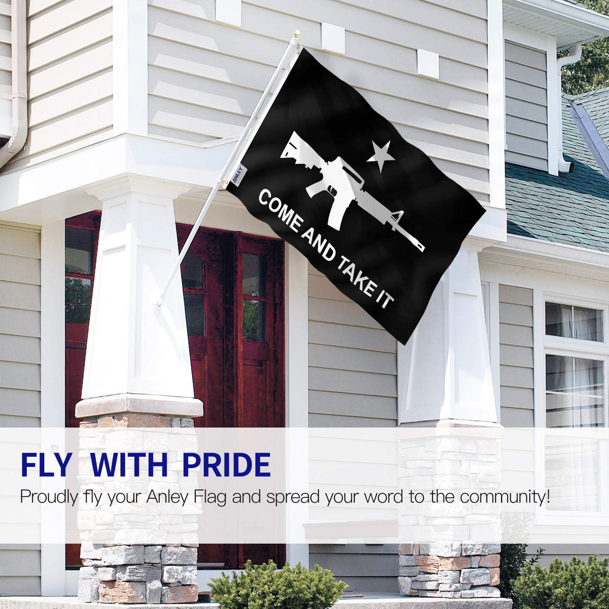 Anley Fly Breeze 3x5 flag with a sturdy canvas header for durable mounting