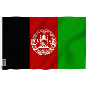 Anley Fly Breeze Afghanistan flag 3x5 waving in light wind for outdoor display