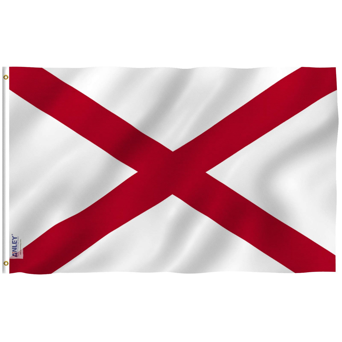Anley Fly Breeze Alabama flag with canvas header for durable outdoor display.