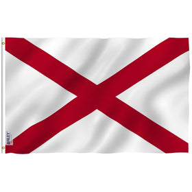 Anley Fly Breeze Alabama flag with canvas header for durable outdoor display.