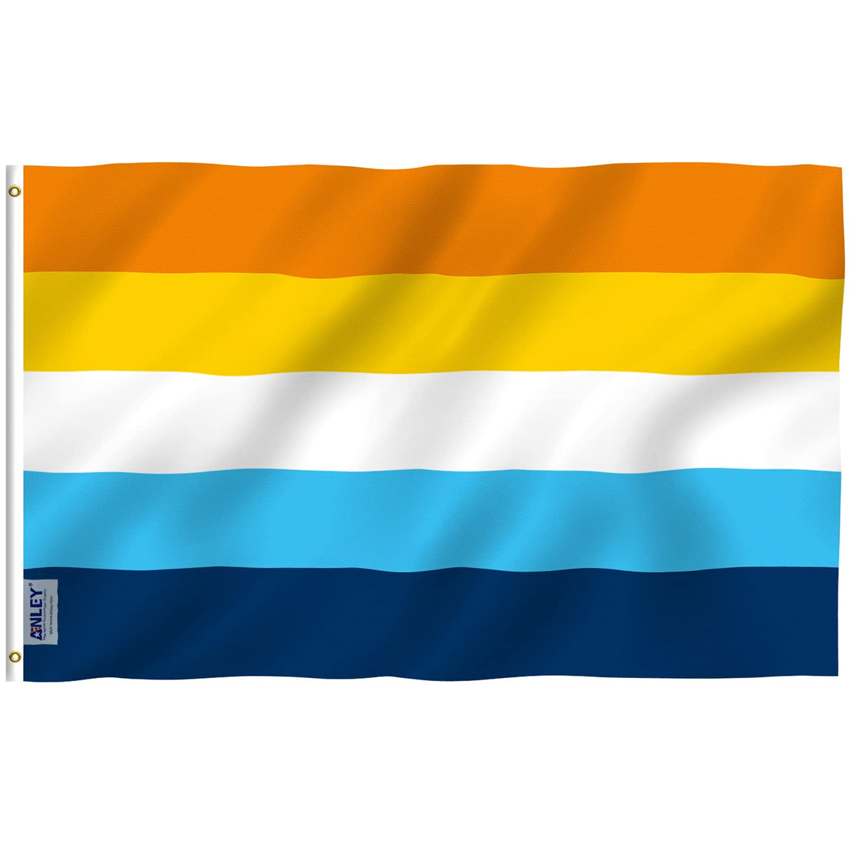 Anley Fly Breeze Aroace Pride flag displays vivid color for outdoor use.