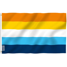 Anley Fly Breeze Aroace Pride flag displays vivid color for outdoor use.