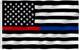Anley Fly Breeze blue line flag 3x5 showing vibrant colors for outdoor display