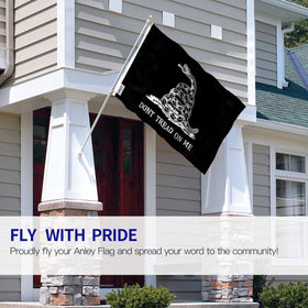 Anley flag with canvas header and brass grommets for outdoor mounting.
