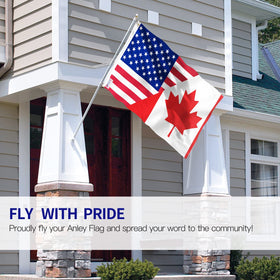 Anley Fly Breeze canvas header closeup highlights sturdy construction for durability.